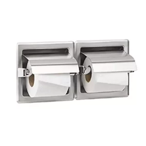Porta rolos duplo de encastrar na parede.