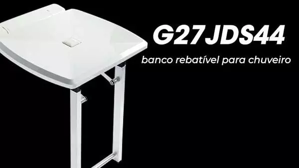 Assento de duche rebatível