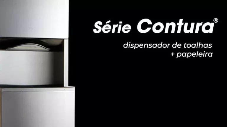 Dispensador de toalhas e papeleira da série Contura